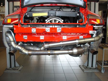 Einzelanfertigung Auspuff 996 mit 993 Turbo Motor